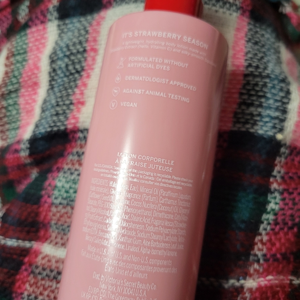 VICTORIA'S SECRET PINK JUICY STRAWBERRY BODY LOTION 12 oz NEW - Picture 4 of 5